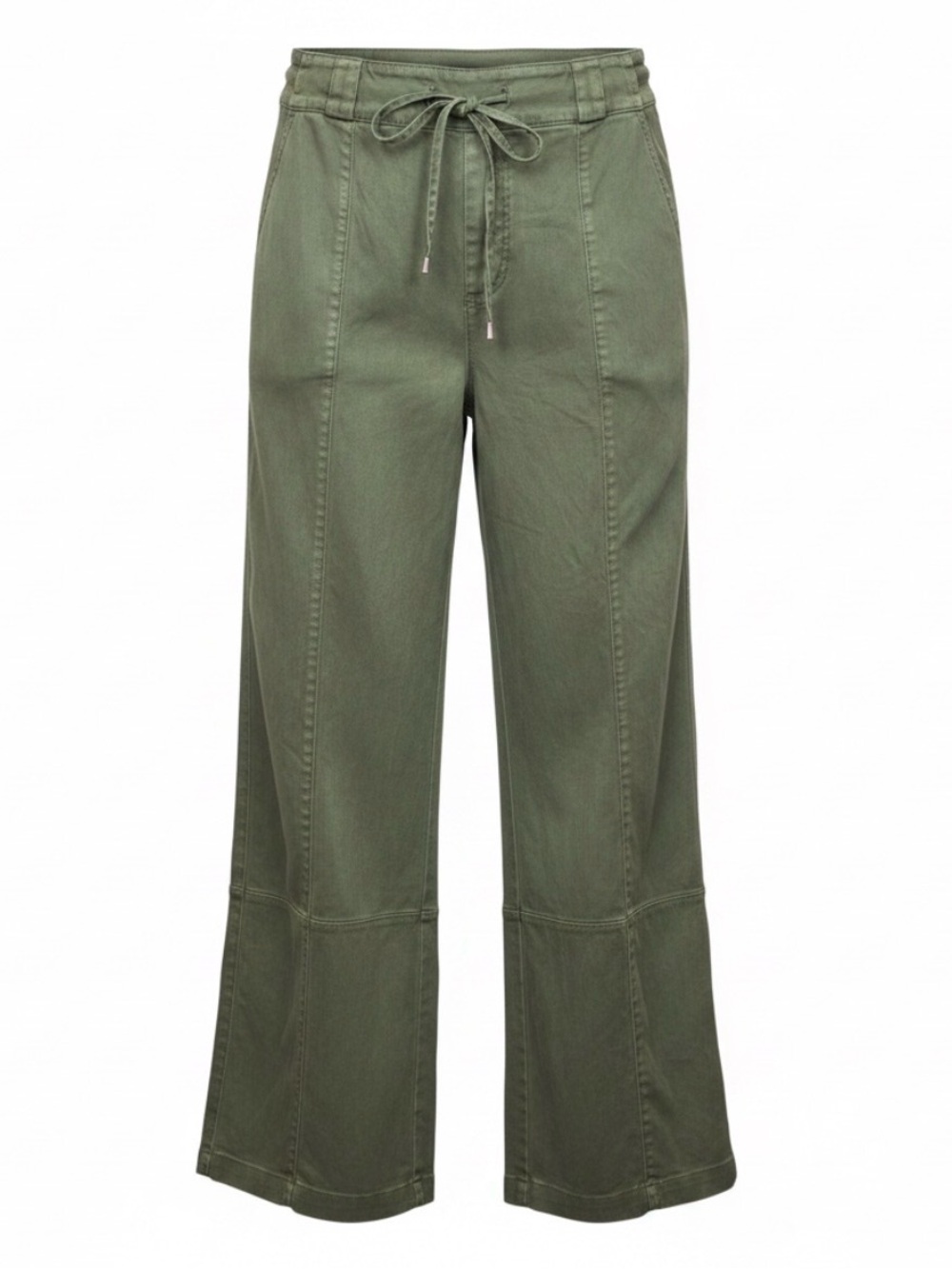 Joie High-Waist Wide Leg Linen Blend Pants in Army Green 28 Waist